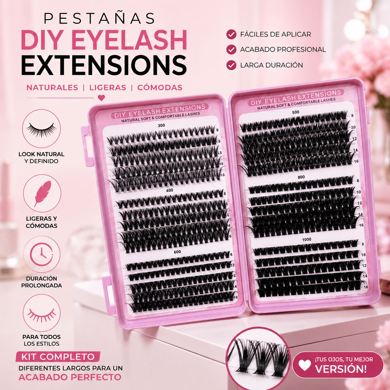 Pestañas DIY Premium – Presbot Beauty